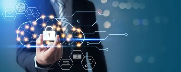 AZ-104 Azure Identities and Governance Azure identities and governance concept image — cloud security lock over network