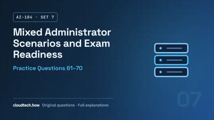 AZ-104 practice questions 61-70: Mixed Administrator Scenarios and Exam Readiness