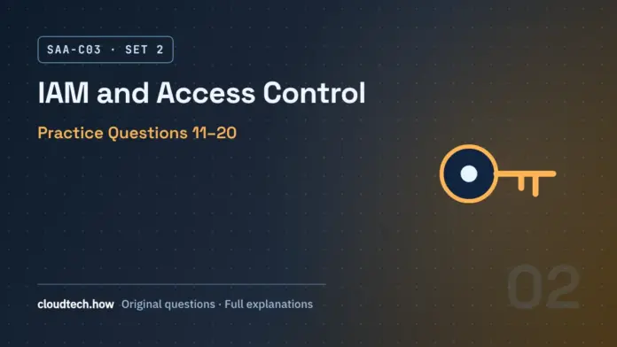SAA-C03 Set 2: IAM and Access Control, practice questions 11-20