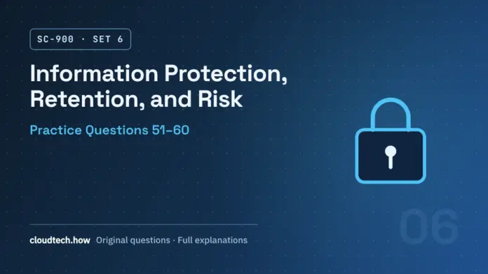 sc-900-set-06-featured SC-900 Set 6: Information Protection, Retention, and Risk, practice questions 51-60